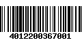 Código de Barras 4012200367001