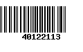 Código de Barras 40122113