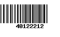 Código de Barras 40122212