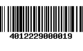 Código de Barras 4012229000019