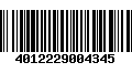 Código de Barras 4012229004345