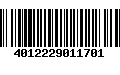 Código de Barras 4012229011701