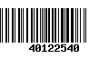 Código de Barras 40122540