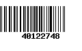 Código de Barras 40122748