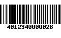 Código de Barras 4012340000028