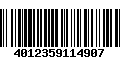 Código de Barras 4012359114907