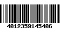 Código de Barras 4012359145406