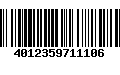 Código de Barras 4012359711106