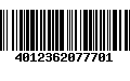 Código de Barras 4012362077701