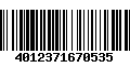 Código de Barras 4012371670535