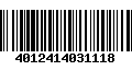 Código de Barras 4012414031118