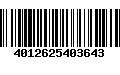 Código de Barras 4012625403643