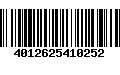 Código de Barras 4012625410252