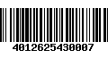 Código de Barras 4012625430007