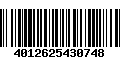 Código de Barras 4012625430748