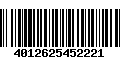 Código de Barras 4012625452221