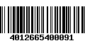 Código de Barras 4012665400091