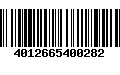 Código de Barras 4012665400282