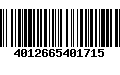 Código de Barras 4012665401715