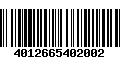 Código de Barras 4012665402002