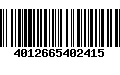 Código de Barras 4012665402415