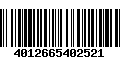 Código de Barras 4012665402521