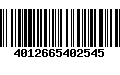 Código de Barras 4012665402545