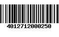 Código de Barras 4012712000250