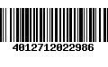 Código de Barras 4012712022986