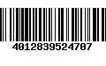 Código de Barras 4012839524707