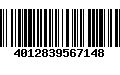 Código de Barras 4012839567148