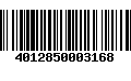 Código de Barras 4012850003168