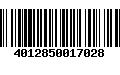 Código de Barras 4012850017028