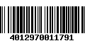 Código de Barras 4012970011791