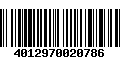 Código de Barras 4012970020786