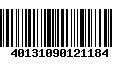 Código de Barras 40131090121184