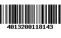 Código de Barras 4013200118143