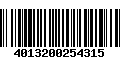 Código de Barras 4013200254315