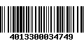 Código de Barras 4013300034749