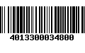 Código de Barras 4013300034800