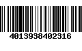 Código de Barras 4013938402316