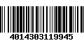 Código de Barras 4014303119945