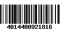 Código de Barras 4014400921816