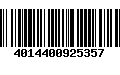 Código de Barras 4014400925357