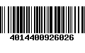 Código de Barras 4014400926026