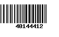 Código de Barras 40144412