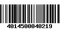 Código de Barras 4014500040219