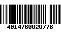 Código de Barras 4014760020778