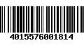 Código de Barras 4015576001814