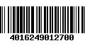 Código de Barras 4016249012700